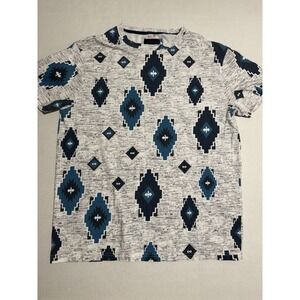 Nomad Brand Aztec Native American Pattern Grey SS Tee, Men's Medium #946